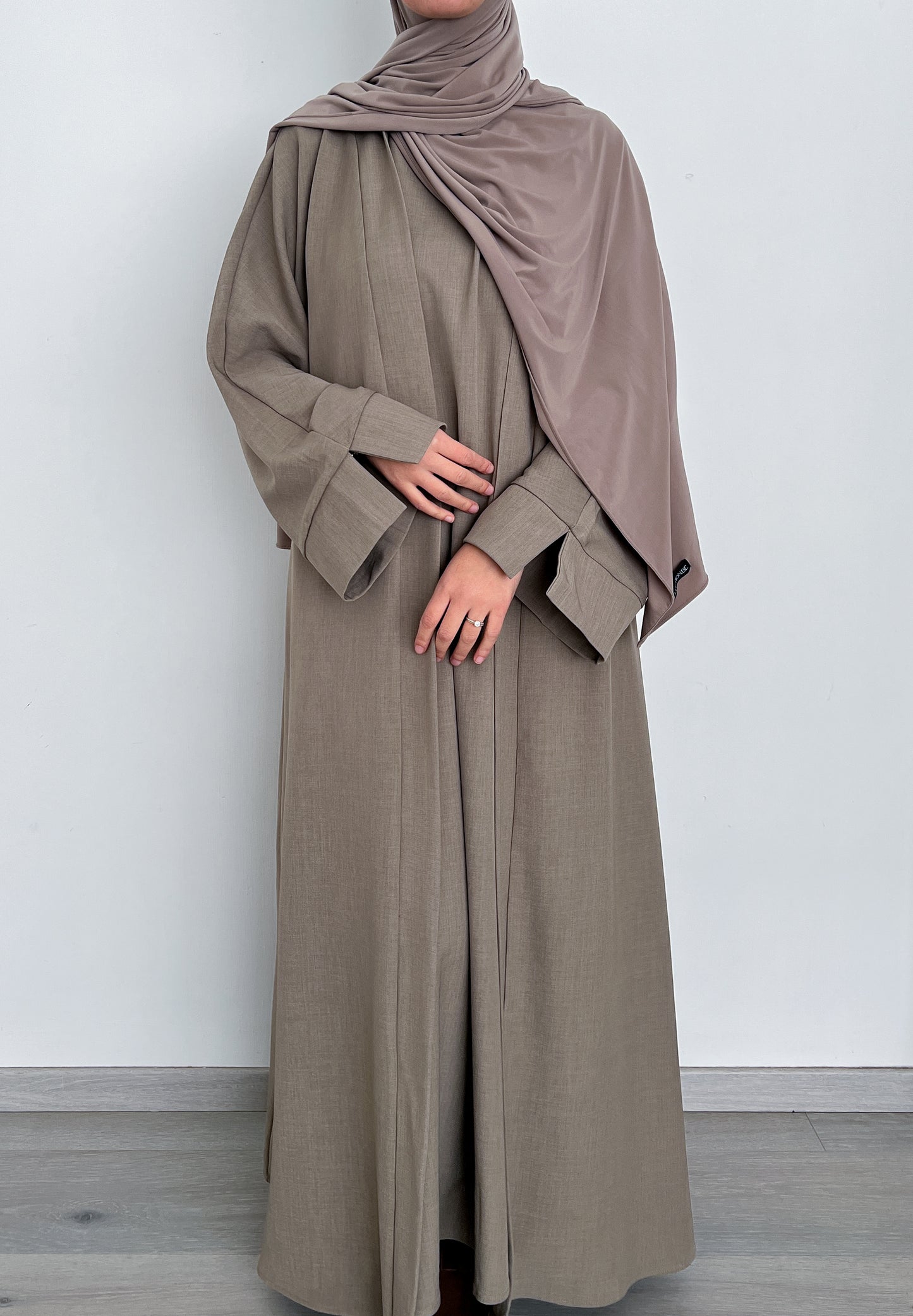 ENSEMBLE KIMONO ABAYA TAUPE