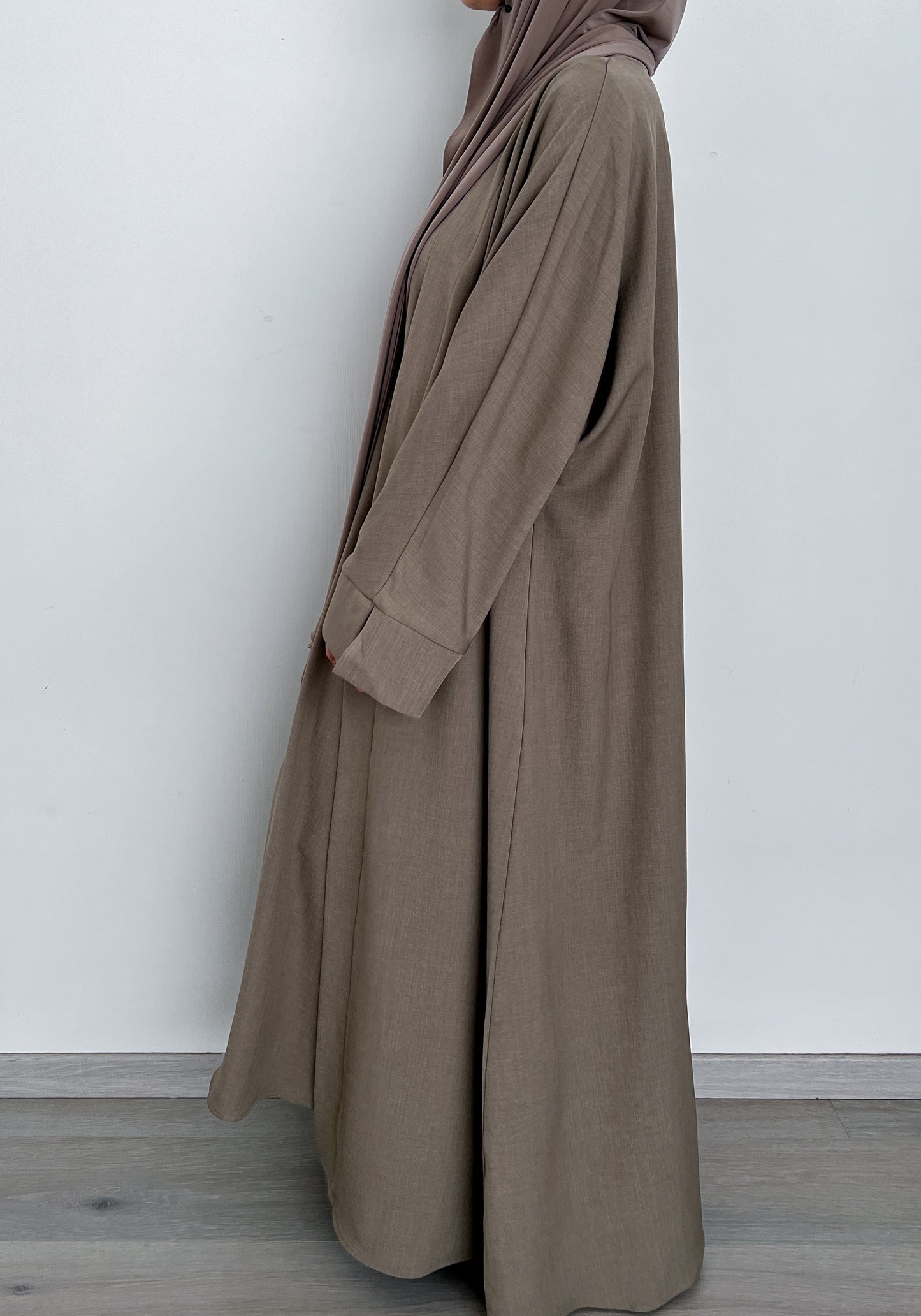 ENSEMBLE KIMONO ABAYA TAUPE