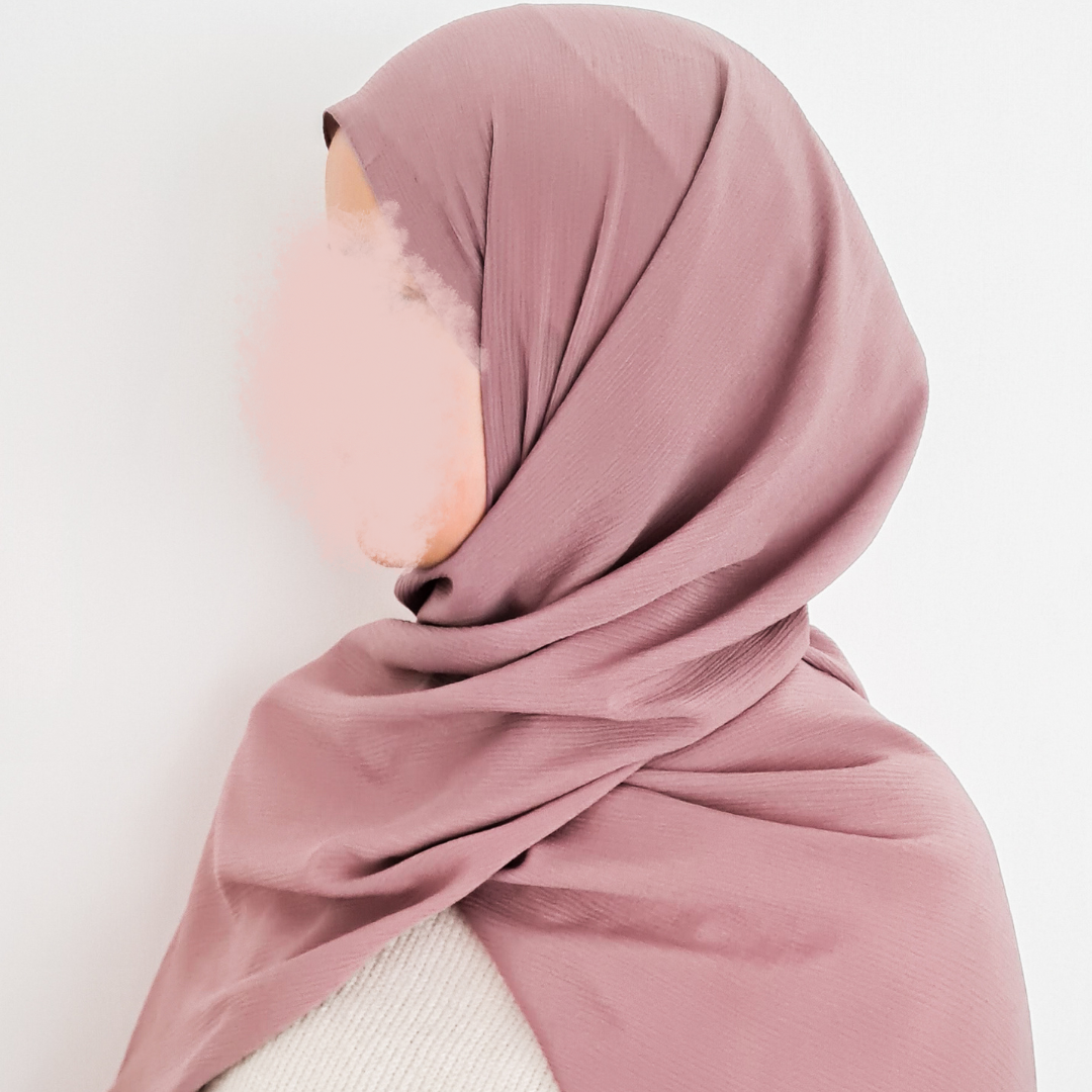 HIJAB EN SOIE DE MÉDINE PLISSÉ SEDEF